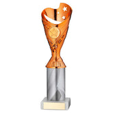 COPPER/WHITE PLASTIC 'SABRE' CUP ASSEMBLED ON MARBLE (1in CEN) - 10in